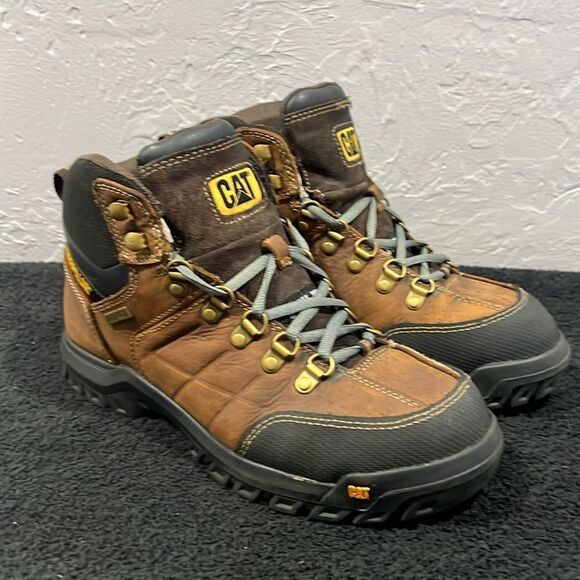 🔥🔥 CATERPILLAR CAT THRESHOLD WATERPROOF WORK BOOTS STEEL TOE Men Size 8.5 - EU - Picture 1 of 16